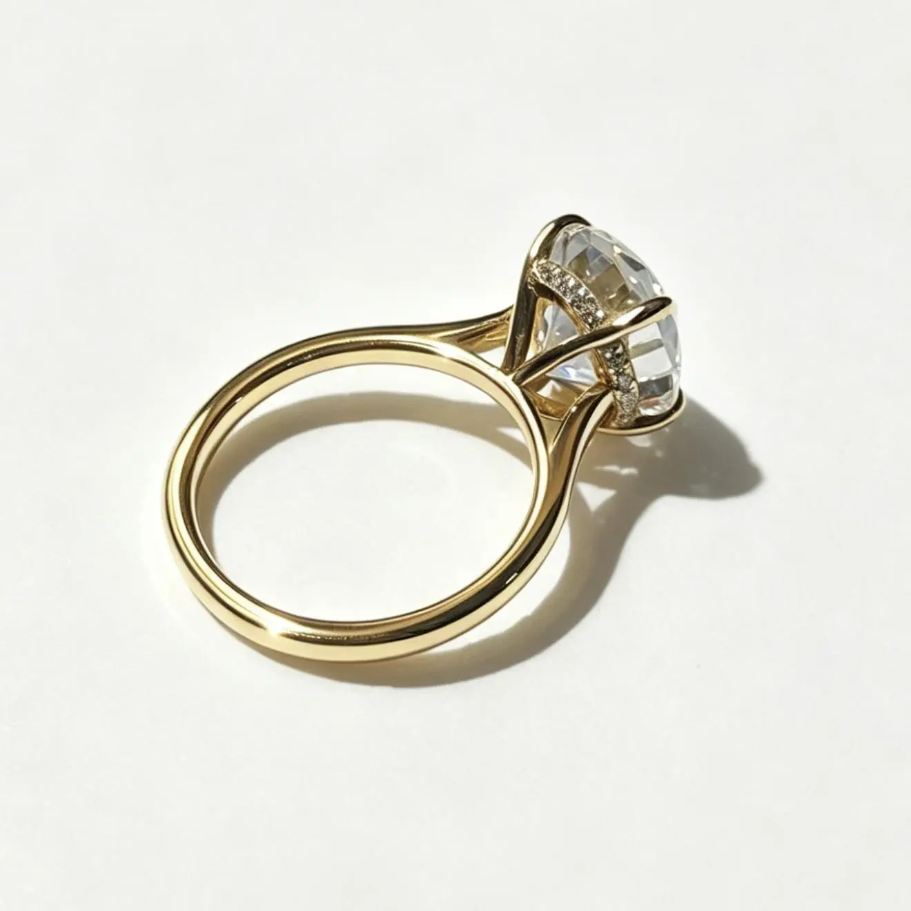 Lab-grown diamond 11062, 3 ct & 5 ct; color: D; clarity: VS1; oval cut cultivated diamond ring; IGI; light luxury, premium feel; versatile for everyday wear; engagement/proposal diamond ring; birthday gift ring; S925 sterling silver.
