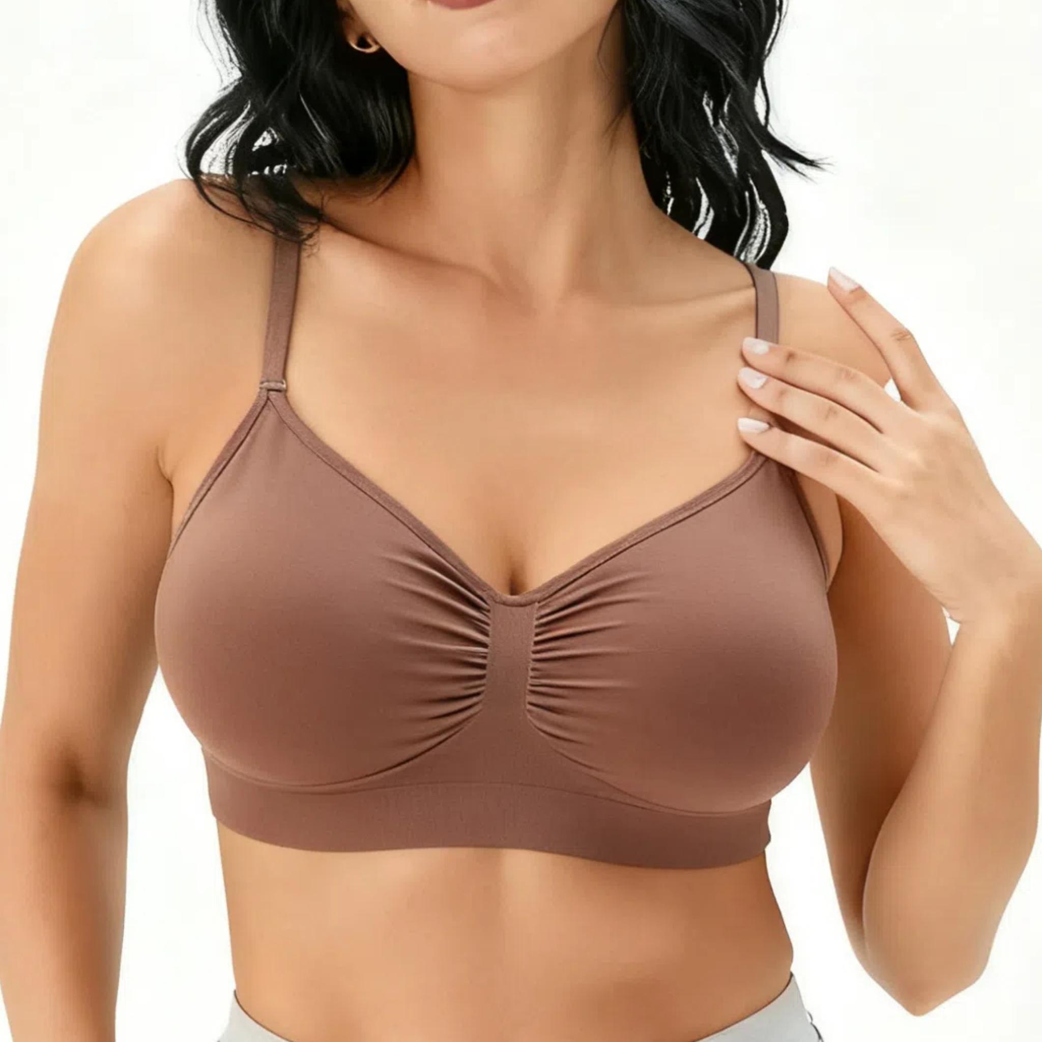 1/2PCS Women's Wireless Sculpt BraComfort Bralettes Suitable for up to 44DD NOUnderwire Unlined Cami Bra Seamless Tshirt BrasSports Bra Everyday Daily Wear Breathable