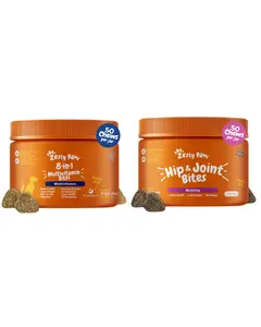 Fresh Paws Daily Vitality & Mobility Bundle (50ct Peanut Butter Multivitamin Bites + 50ct Bacon Hip & Joint Bites)