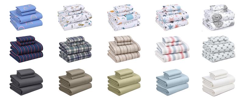 Ruvanti 100% Cotton Percale Sheet Set – Ultra Soft Hotel-Quality Bedding with Deep Pockets, Breathable, Elegant Design, Soft Touch, OEKO-TEX Certified