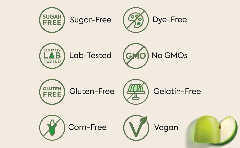 WonderGreens Veggie Gummies by Plant People - Zero Sugar, Super Greens and Probiotic Gummy Supplement - Improve Gut Health and Immunity