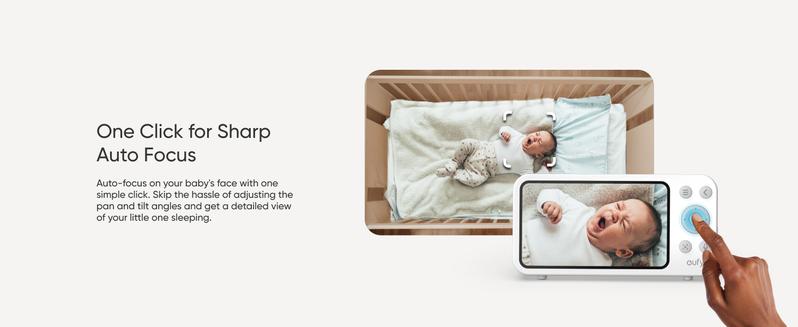 【Exclusive Bundle】eufy Baby Monitor E20 with 2K HD Camera, 5'' 720p Display, Hybrid Wi-Fi and No Wi-Fi Connection, App and Monitor Control, Pan-Tilt, 4× Zoom, Portable Camera with Built-in Battery, ANR, Smart Alerts, Secure with Anti-Hack Protection
