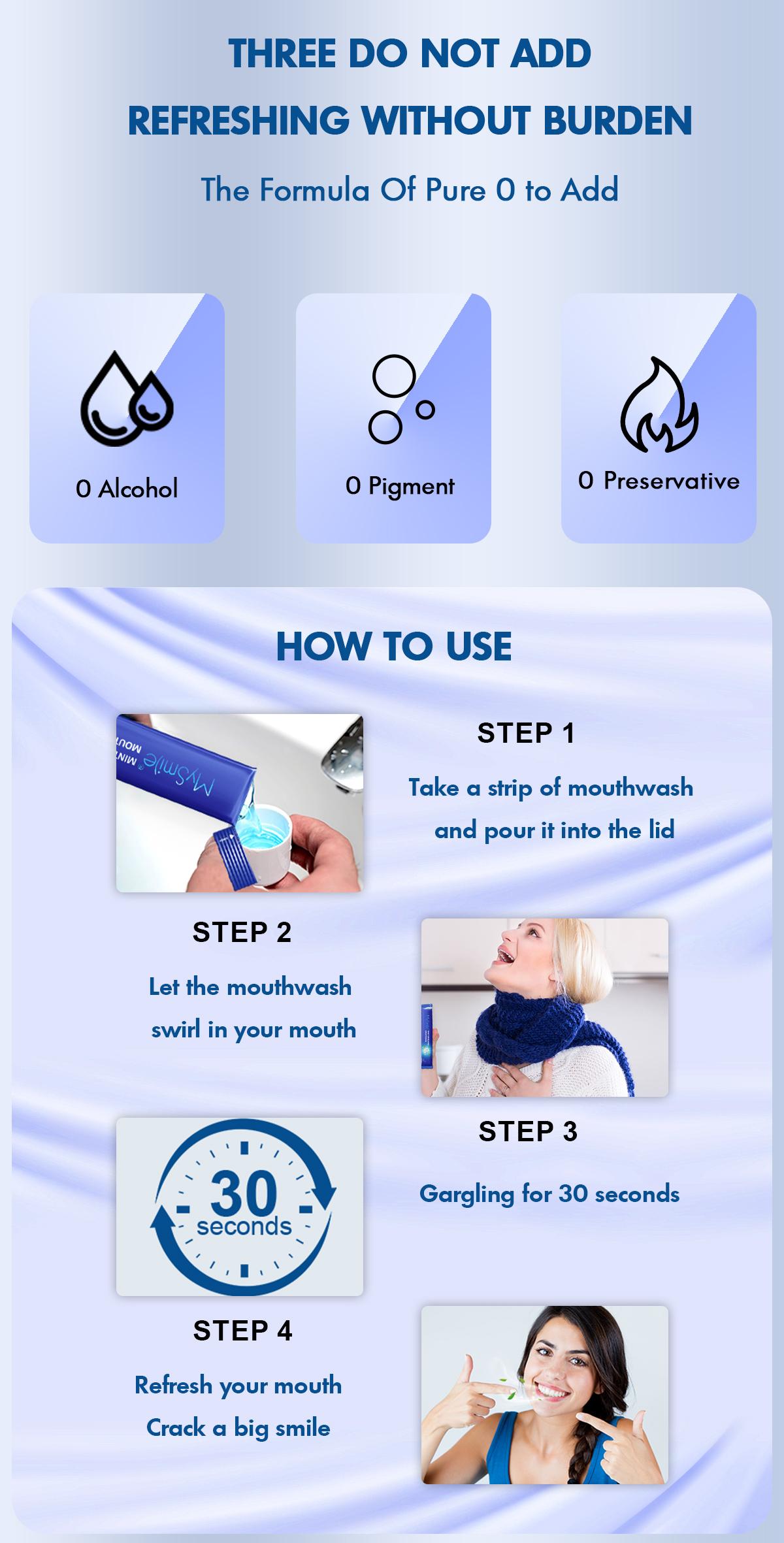 MySmile Mouthwash Alcohol Free, Travel Mouthwash Helps Kill 99% of Bad Breath Germs, Prevents Cavities, Fluoride Free(0.41 Fl Oz (Pack of 30)) MySmile Mouthwash Alcohol Free, Travel Mouthwash Helps Kill 99% of Bad Breath Germs, Prevents Cavities, Fluoride Free(0.41 Fl Oz (Pack of 30))