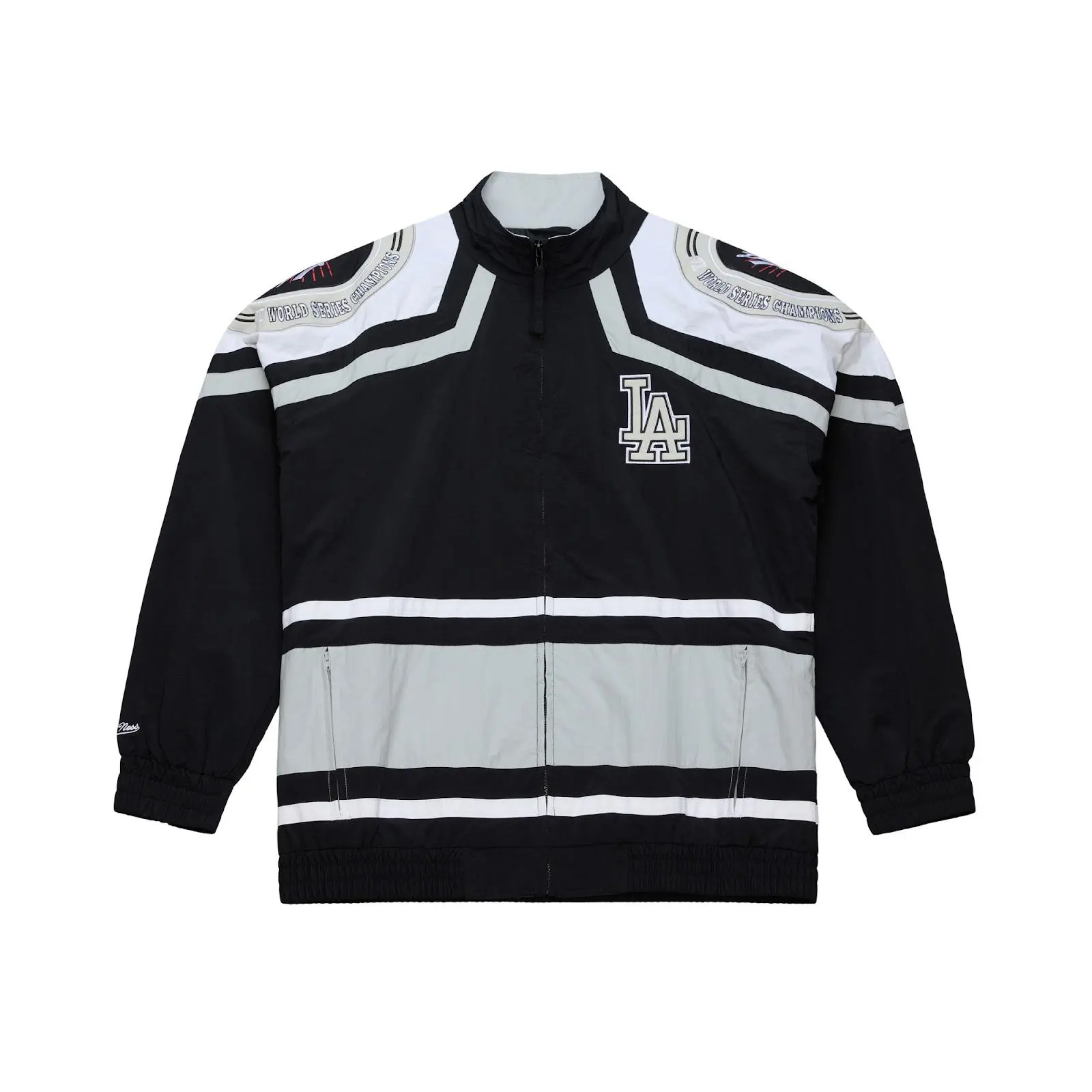 Los Angeles Dodgers Black 7x World Series Champions Throwback Full-Zip Windbreaker Los Angeles Dodgers Black 7x World Series Champions Throwback Full-Zip Windbreaker