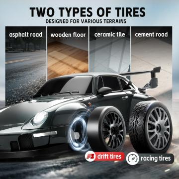 【RC-Kid's Gifts】2.4GHz Remote Control Car, 1:24 Scale RC Drift Car,4WD Racing Car With 2 Rechargeable Batteries & LED Lights,Remote Control Mode Easy for Kids & Beginners,Compact Portable Design,Fun Indoor & Outdoor Play Gift #Toys Gift Preferred Fro Kids