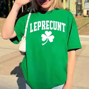 Leprecunt T-Shirt Irish Shirt Funny Shamrock Tee Cute St Patricks Day St Paddy Outfit Green Party T Shirt