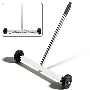 17 Rolling Magnetic Sweeper 8.8lbs –Lightweight Pick-up Sweeper with Wheels for Nails, Screws & Metal Debris Home Use Workshop Garage