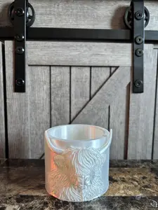3d printed Highland cow planter or pen holder