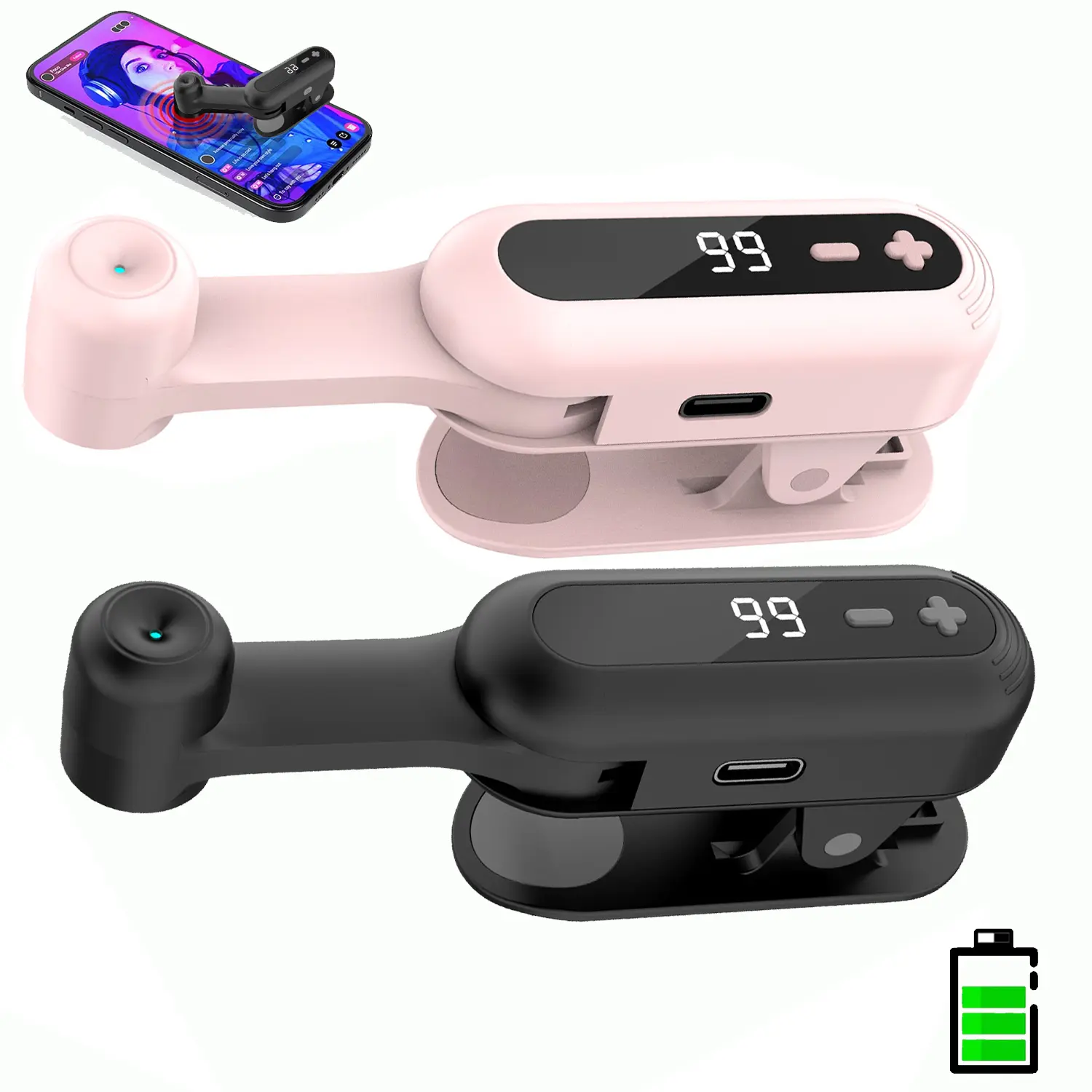 Rechargeable Wireless Auto Tapper for iPhone & Console, Silent Mode Adjustable-Speed Finger Clicker, Hands-Free Controller for Gamers’ AFK Gaming & TikTok Live Broadcast Reward Tasks