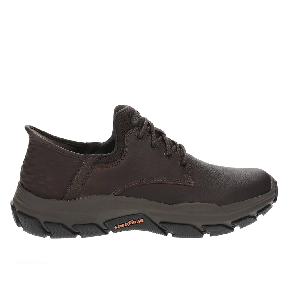 Skechers Respected - Garville Brown Leather Slip-On Work Loafer Skechers Men main image 3