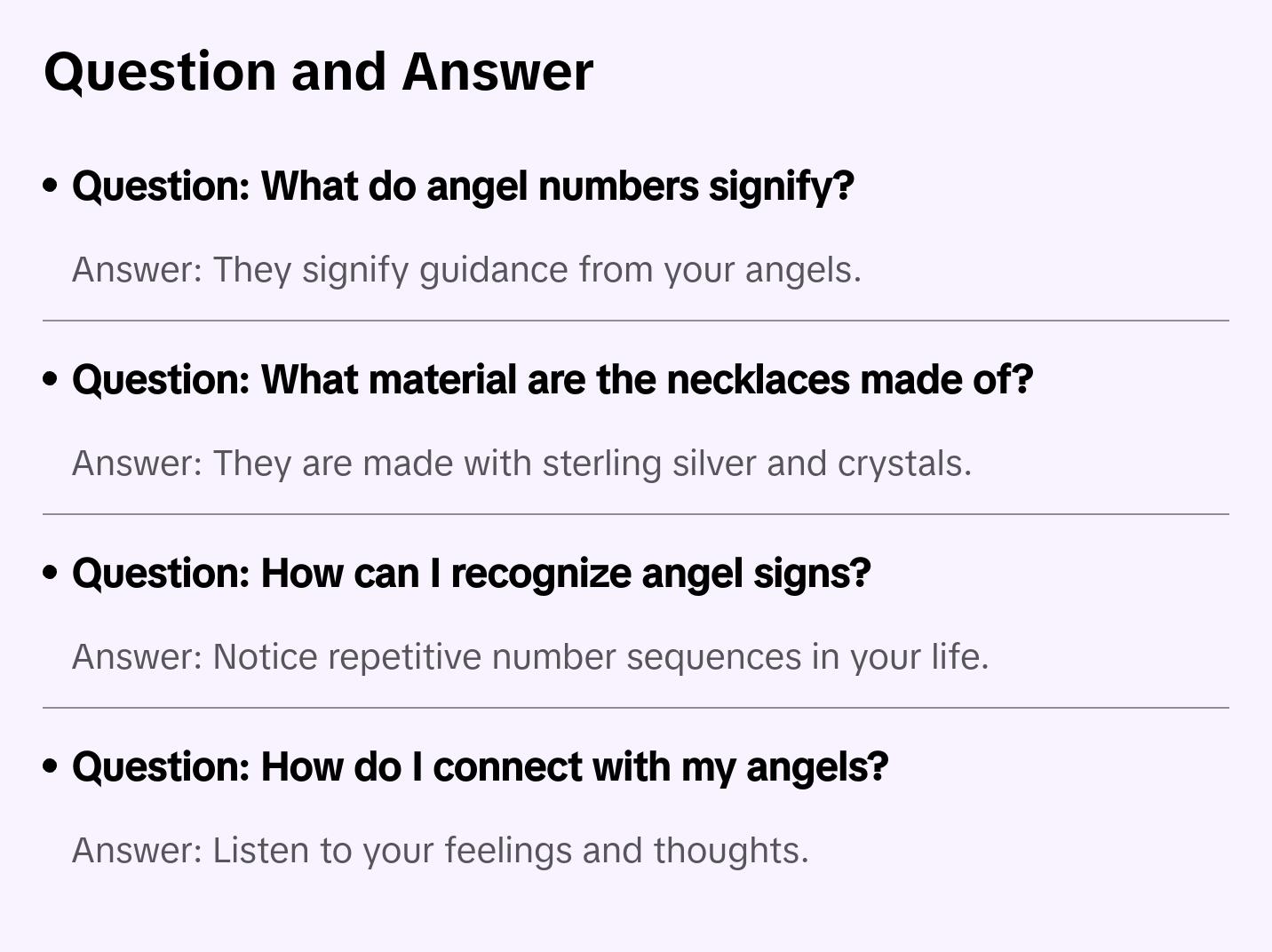 Angel Number Necklaces