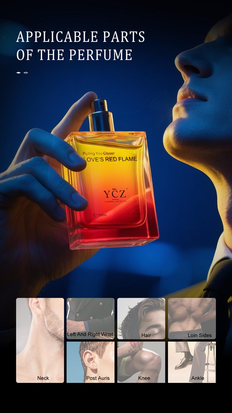 YCZ Men's EDP 2-Piece Set Club Gent's Aroma & Love's Red Flame 50ml Each Aromatic Woody Fruity Chypre Long Lasting Fragrance for Night Daily Wear Gift Bundle Cedarwood Amber Arabian Perfume Oil YCZ Men's EDP 2-Piece Set Club Gent's Aroma & Love's Red Flame 50ml Each Aromatic Woody Fruity Chypre Long Lasting Fragrance for Night Daily Wear Gift Bundle Cedarwood Amber Arabian Perfume Oil
