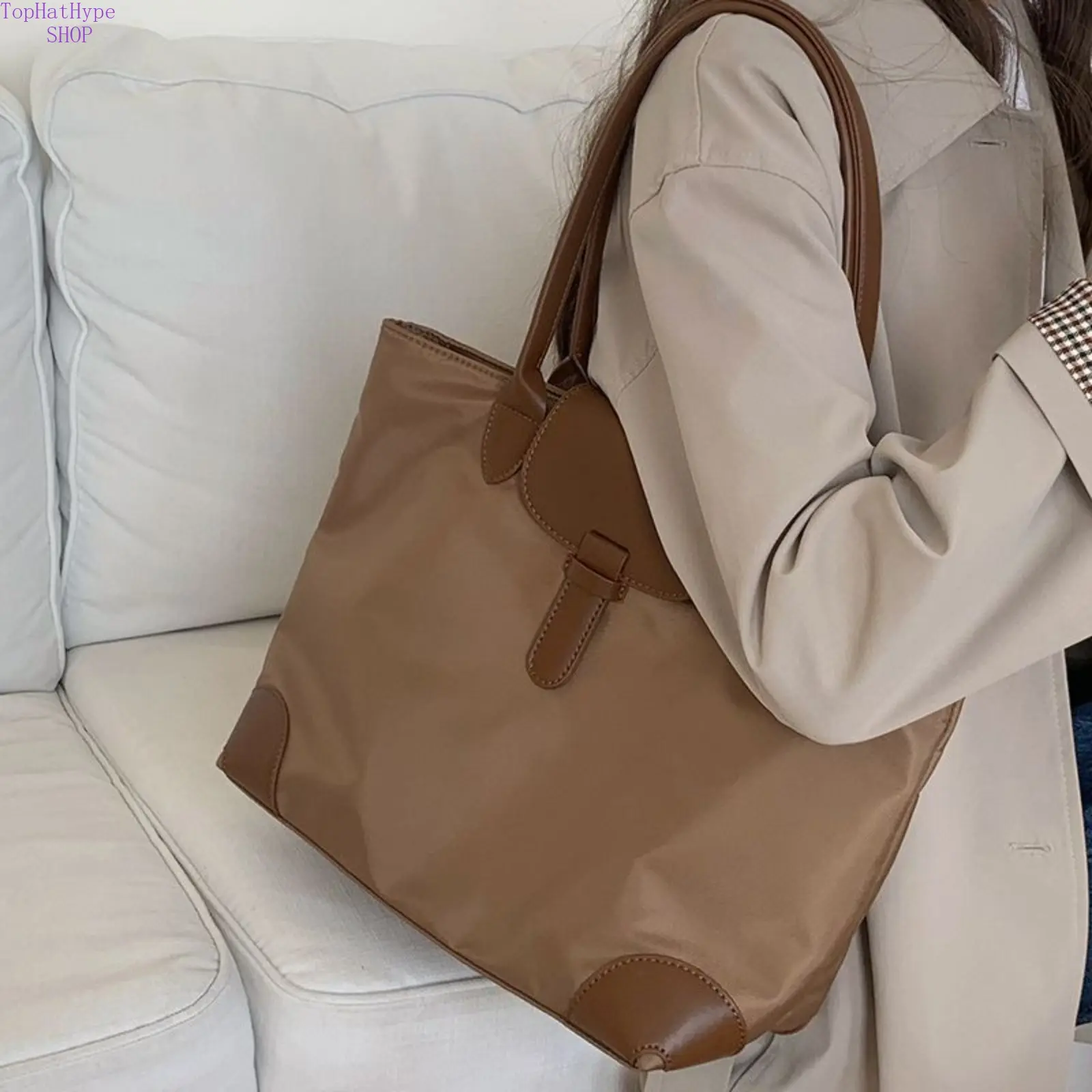 2026 New Large Capacity Tote Bag for Women, Nylon Shoulder Bag, Spacious Daily Commute Bag, Versatile All-Match Handbag Ideal for Students, School Classes, Work, Travel, Shopping & Everyday Casual Use