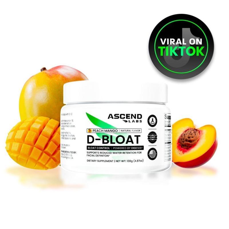 New Brand - D-BLOAT Daily Debloat Powder - ASCEND LABS - 30 Servings - Natural Bloating Relief