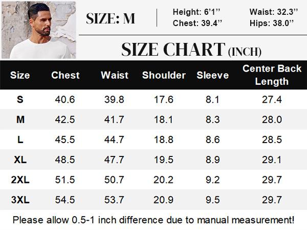COOFANDY Men's T Shirt Short Sleeve Crew Neck T-Shirt Casual Summer Classic Basic Tee Shirts