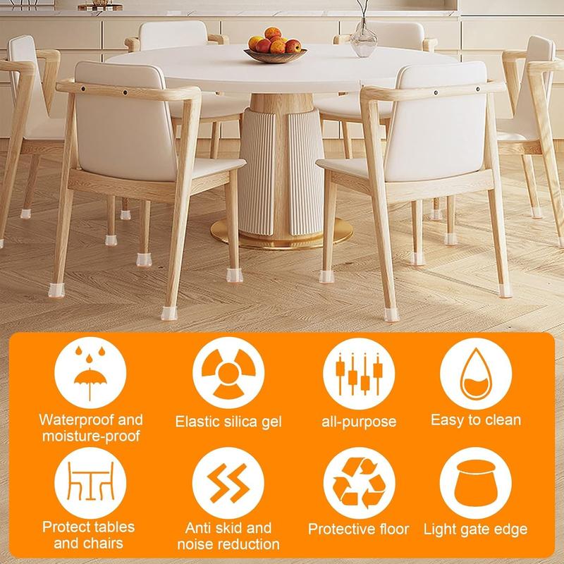 【FaddishDeal】Chair rubber mat protects the floor from scratches and noise, chair foot mat, suitable for wood floors, tiles, daily household items felt slide.