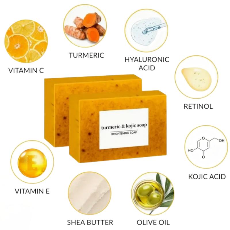 Turmeric Wash and Care two PieceSet, Turmeric Cleansing Mousse, Turmeric Soap Facial Cleansing Skincare FacialCleansing Cleanser Facial Wash Comfort Mother's Day Gift