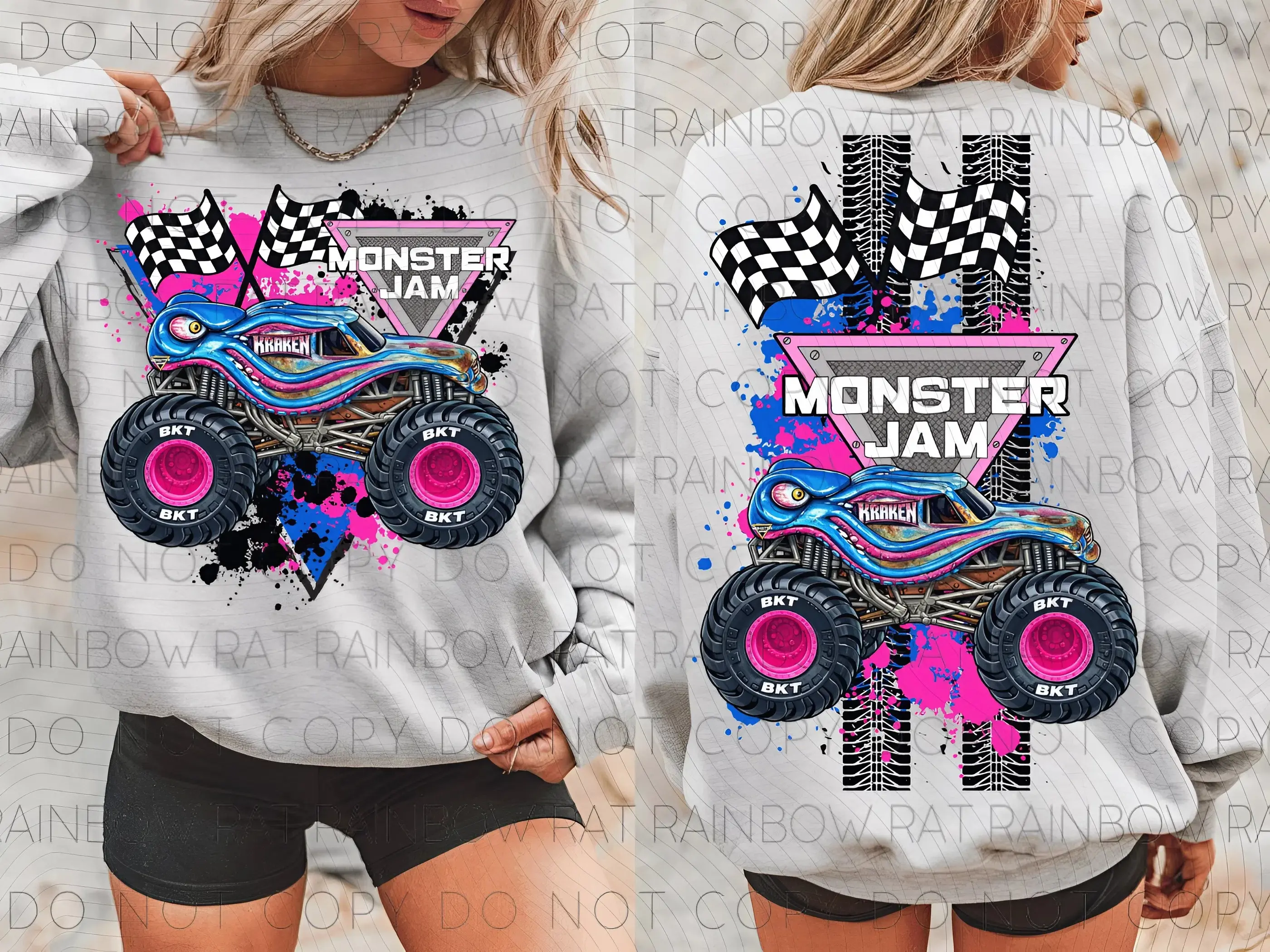 Monster Jam Event Kraken Monster Truck Sweatshirt Youth and Adult 2 Sided Graphic Sweatshirt or T-shirt, Monster Jam shirt, Monster Truck shirt, Off-Road Motorsports Tee, Monster Truck Fan Gift, Youth clothing, summer outfit, Racing Fan Gift