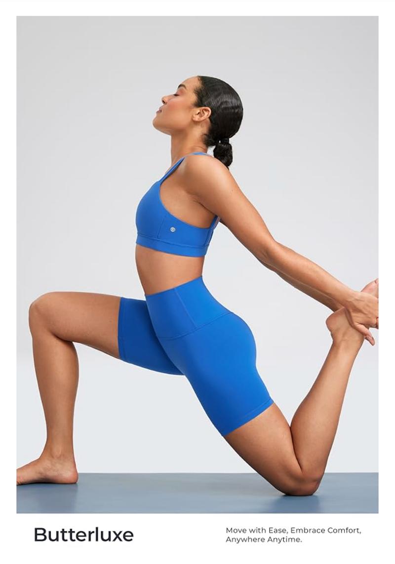 CRZ YOGA Womens Butterluxe Biker Shorts 4'' - High Waisted Booty Workout Volleyball Yoga Spandex