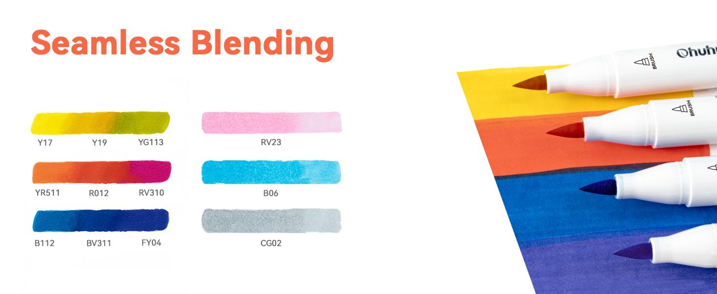 Ohuhu Alcohol Markers: Brush&Fine Dual Tips - 104 Colors & 216 Colors - Double Tipped Art Marker Set for Artists Adults Coloring Sketch Illustration - 104+216=320 - Refillable Ink - Honolulu B Series of Ohuhuart - Women's Day Gift