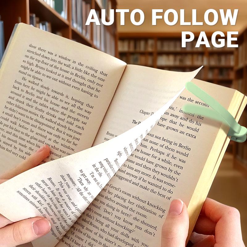 6PCS Automatic Bookmark Smart Book Marks for Reading Women Men Kids Silicone in Assorted Colors Easy Page Marking