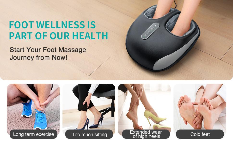 Nekteck Foot Massager Machine with Heat, Deep Kneading Shiatsu Foot Massager with Air Compression, Multiple Massage Modes & Adjustable Intensity Nekteck Foot Massager Machine with Heat, Deep Kneading Shiatsu Foot Massager with Air Compression, Multiple Massage Modes & Adjustable Intensity