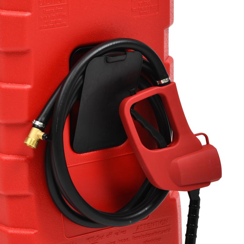 OEDRO Fuel Caddy 15 Gallon, Fuel Transfer Tank, Portable Gasoline Diesel Fuel Tank with Manual Transfer Nozzle, Diesel Fuel Container, Red