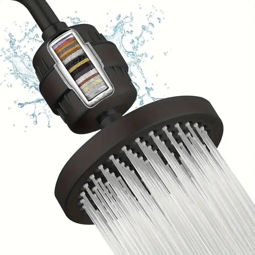 Shower Filter + 6 Inch Shower Head, 20 Stage Hard Water Filter, 360 Degree Adjustable, High Pressure, Easy Installation, Improve Water Quality, High Pressure Showerhead, Shower Head Combo, Showerhead With Filter, Bathroom Shower Set