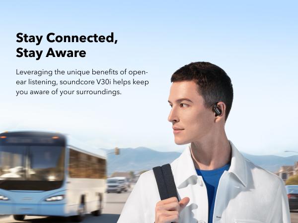 [Refurbished]soundcore by Anker V30i, Open-Ear Headphones, Ultra-Comfort, Lightweight Design, Snug Fit, Ergonomic Ear Hooks, Robust Bass, 36H Playtime, Bluetooth 5.3, App Control, Clear Calls, Wireless Earbuds #tiktokshopsummersale