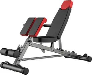 Finer Form Multi-Functional FID Weight Bench for Full All-In-One Body Workout – Hyper Back Extension, Roman Chair, Adjustable Ab Sit up Bench, Incline Decline Bench, Flat Bench