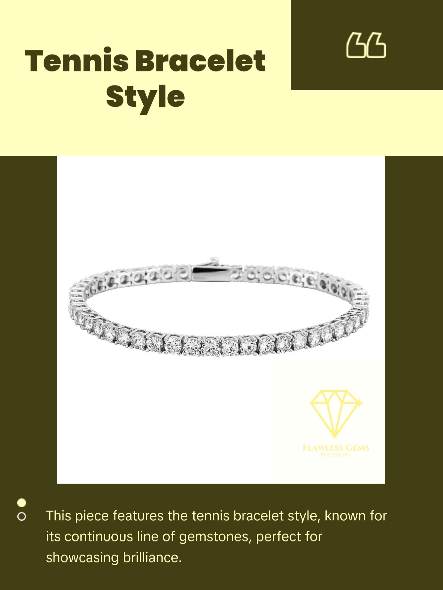 Sterling Silver VVS Tennis Bracelet