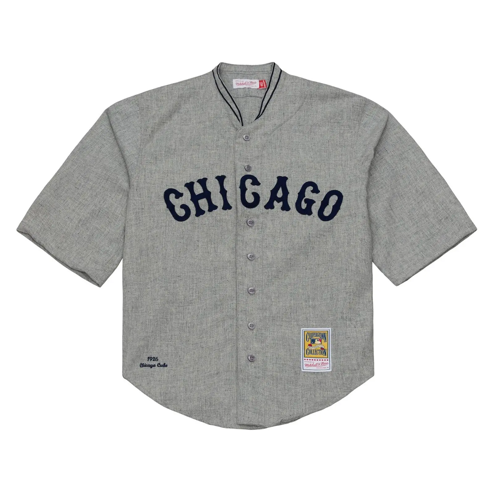 Chicago Cubs 1926 Gray Authentic Baseball Jersey, Short Sleeve Tops, Game Wear with Authentic Look & Graphic Print