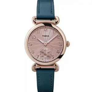Timex Model 23 Rose Gold-Tone Leather Ladies Watch