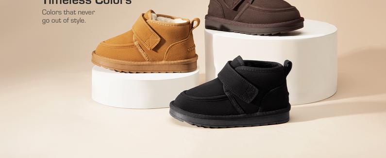 Dream Pairs Boys Boots Kids Girls Winter Warm Faux Fur Walking Ankle Boots for Toddler/Little Kid