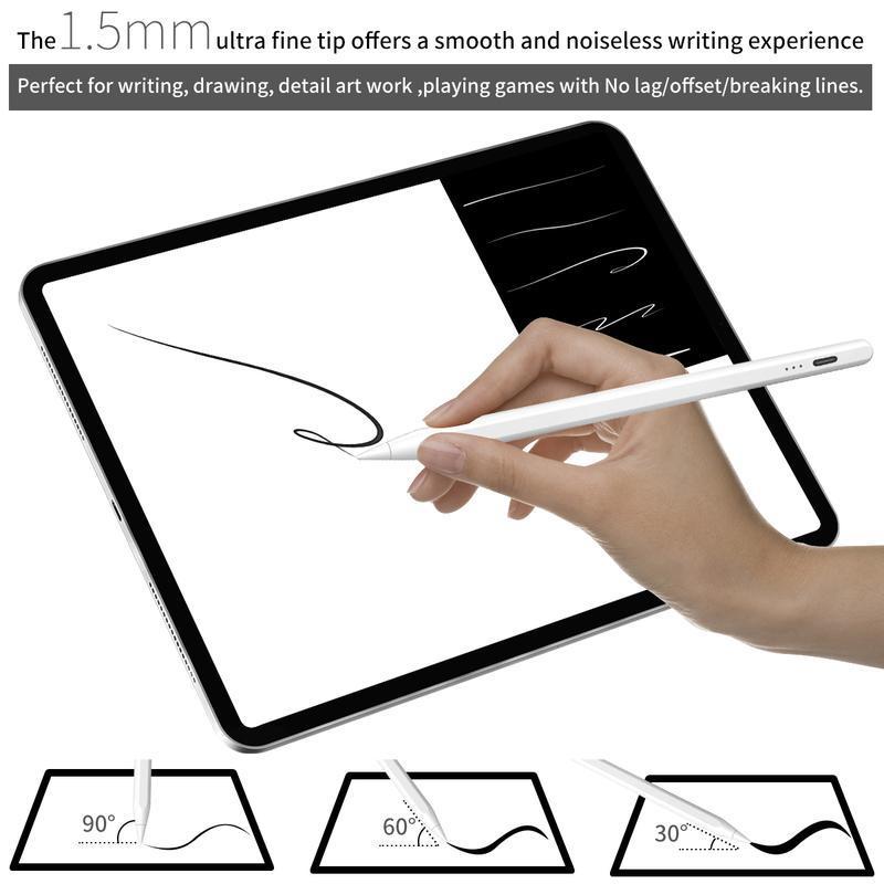 Active Stylus Pen for Touch Screens Rechargeable Tablet Pen, Tip Magnetic iPad Pencil Stylus, Suitable foriPad/Pro/Air/Mini/iPhone and Some Smartphone Devices