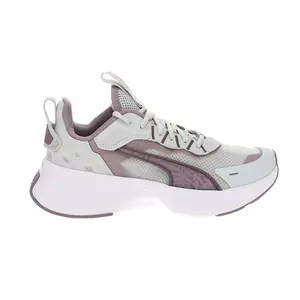 PUMA Womens Softride Sway Cheetah Lace Up Sneakers Shoes Casual - Grey