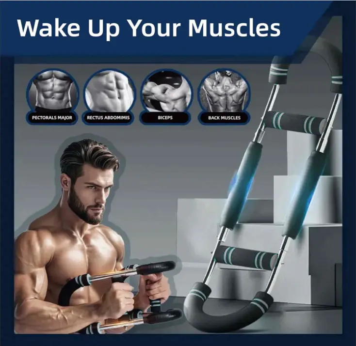 Snap-Together Twister Arm Strengthener | 60-110lb Adjustable Resistance | Space-Saving Upper Body Trainer | TikTok Small Apartment Must-Have