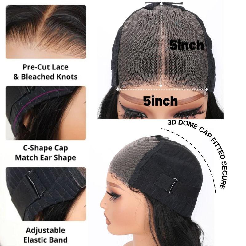 Suntuhair 250% Density Wig Blow Out Luxurious Bomb 12A Brazilian Human Hair Funmi Bouncy Curly Glueless Wigs Pre Plucked Hairline Pre Cut Lace 5x5 Lace Middle Part Closure Wigs Super Double Drawn Wig 90s Style