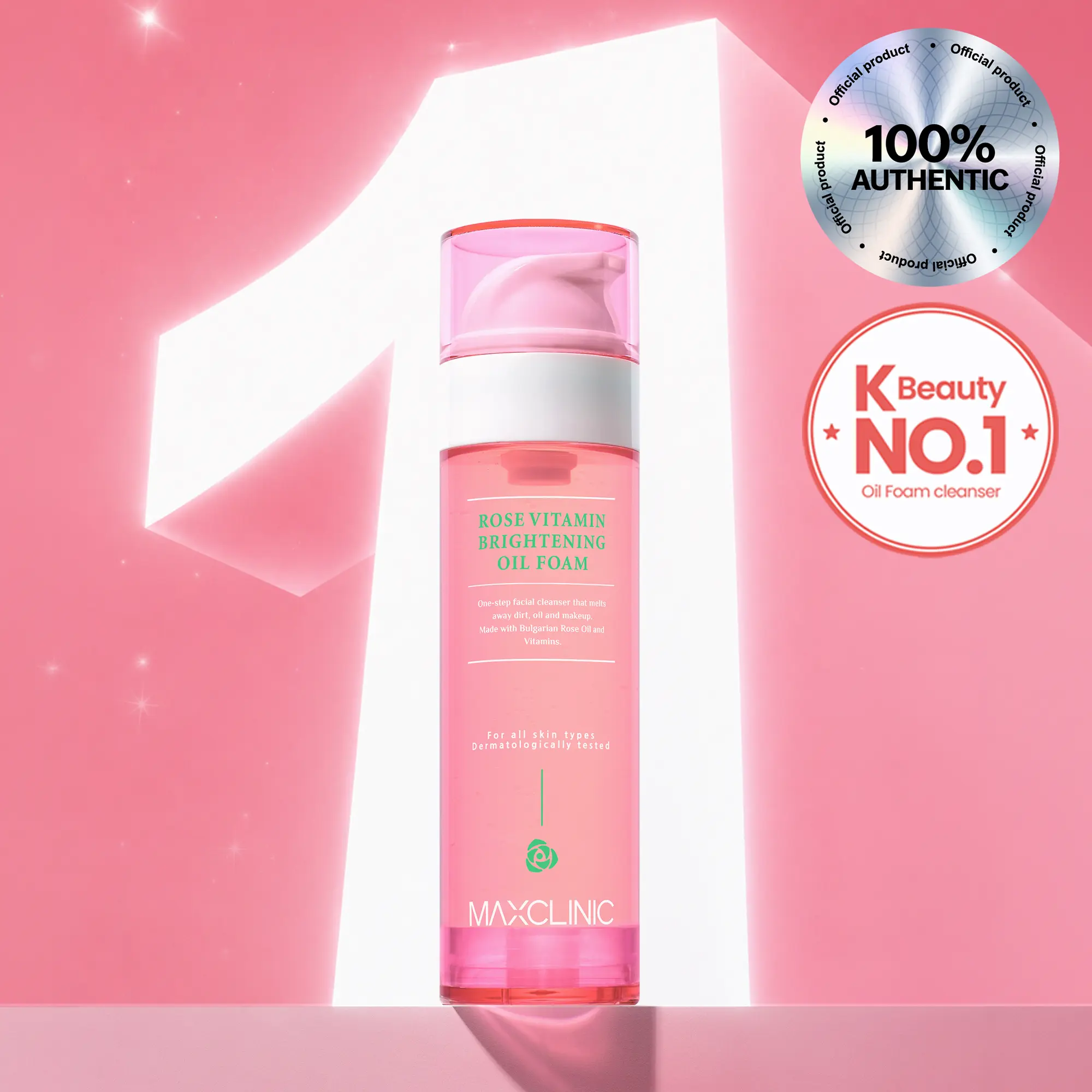 MAXCLINIC Oil to Foam - Official Product Korean Hydrating Daily Foaming Face Wash Oil Based Facial Cleanser to Foam (3.88 fl oz)