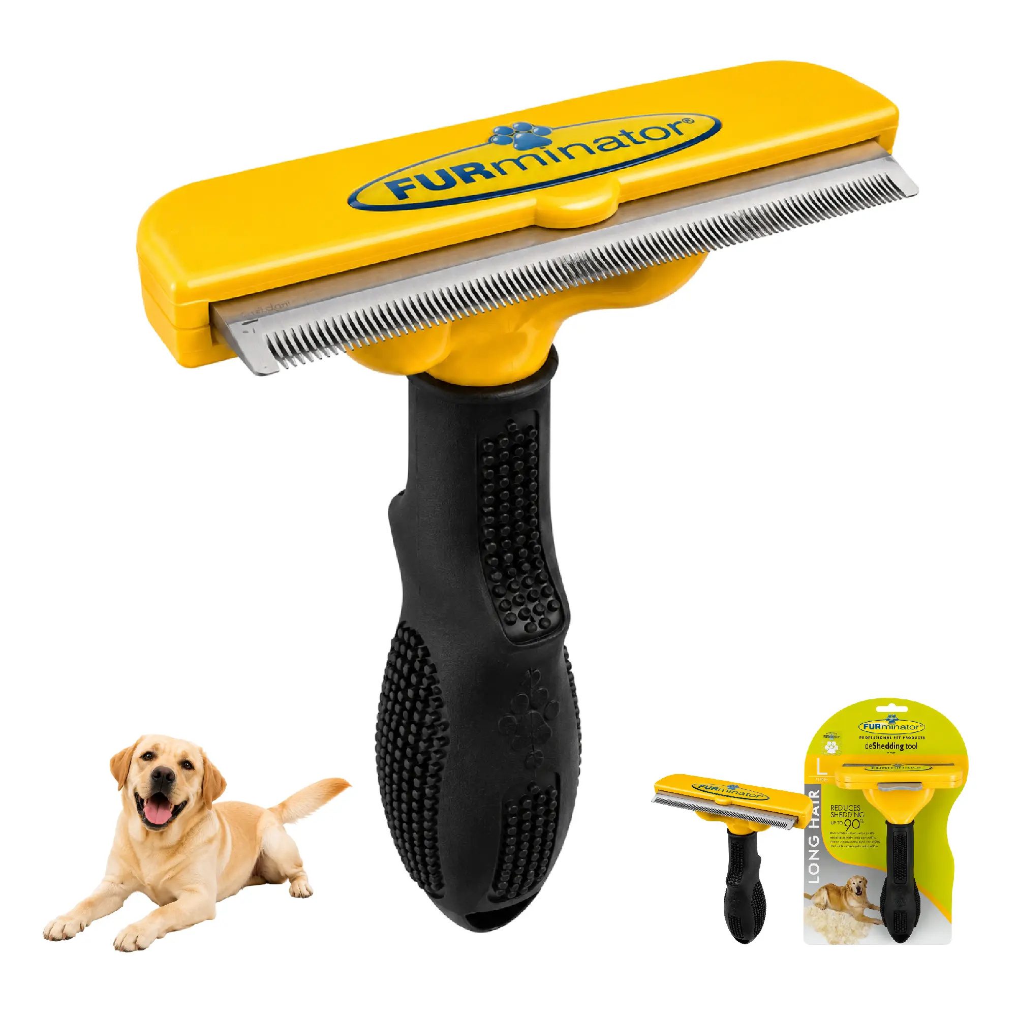 FURminator Dog DeShedding Tool, Grooming Tool For Dogs, Large, Short Hair