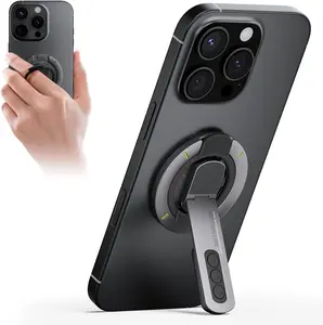 MagSafe Phone Grip Stand, 3-in-1 Magnetic Finger Ring Holder with Double-Sided Magnet, Fidget Toy Design, Magnetic Phone Stand for for Samsung Galaxy phones or iPhone 17/16/15/14/13/12 series,360 ° Rotating Multi-Functional Holder