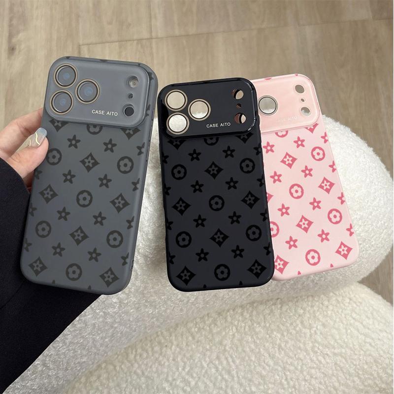 Vintage print Dopamine Ins Style Solid Color Phone Case with Ultra Skin friendly Touch, All Inclusive Lens Phone Case Suitable for Apple 17 16 15 14 13 12