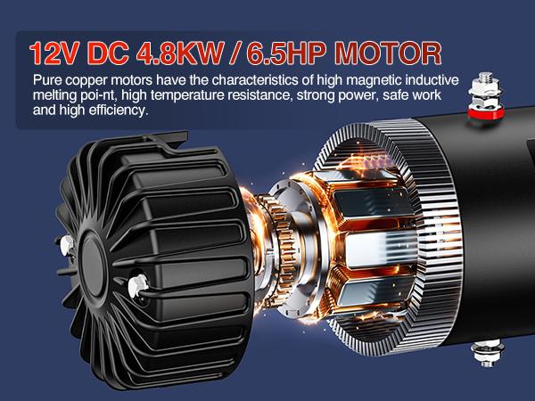 Nilight 12V Electric Winch 13000lbs ATV Trailer Winches with Synthetic Rope Fairlead Wired Handle & Infrared Remote Waterproof Winch for Truck Offroad