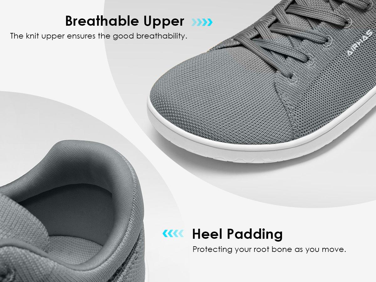 Airhas Mens Barefoot Wide Toe Box Shoes Lightweight Walking Shoes Zero Drop Sneakers for Men Minimalist Casual Shoes