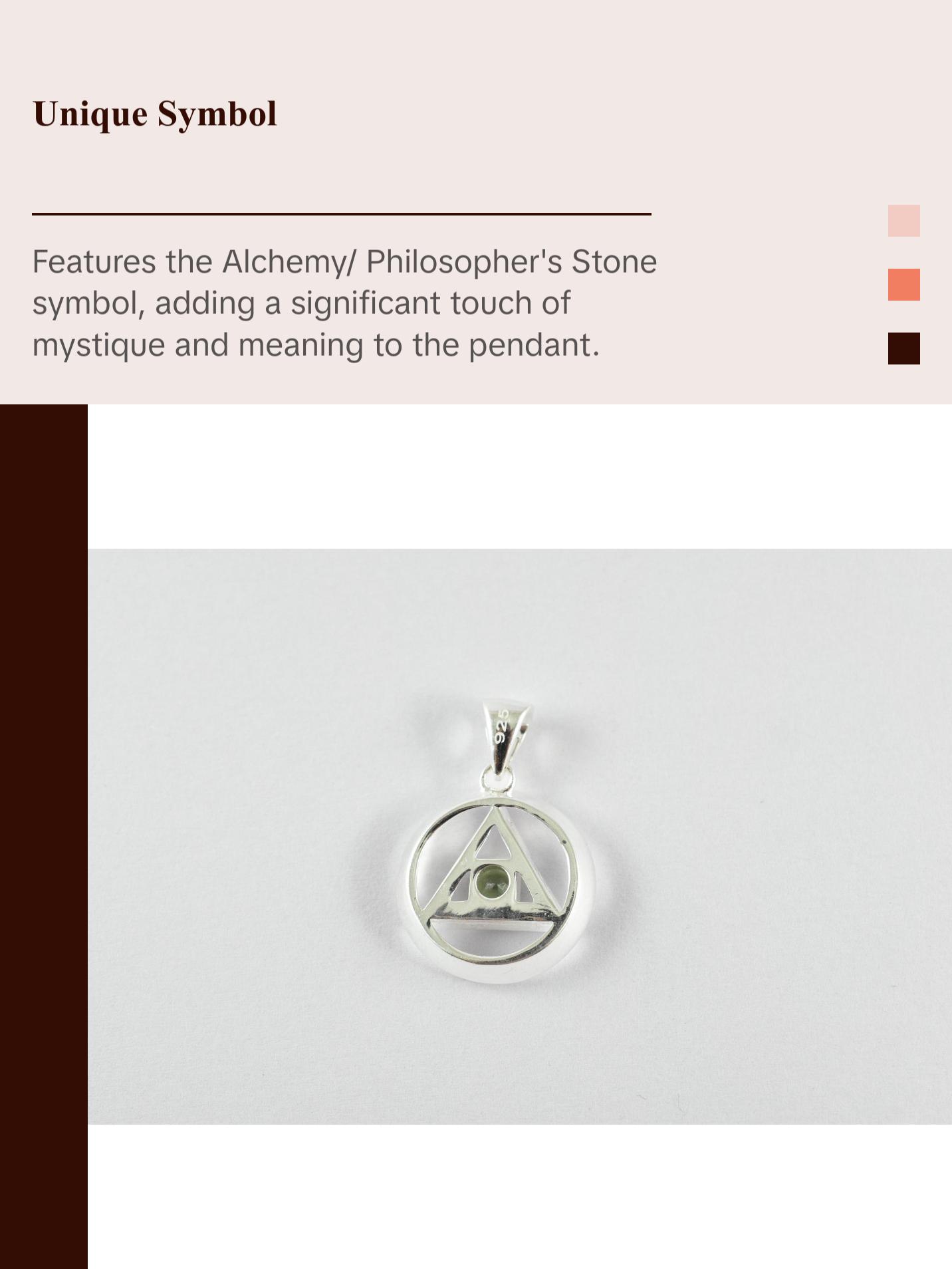 Moldavite Alchemy Pendant-Moldavite faceted Gemstone .925 Silver