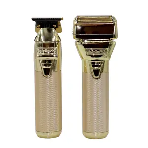 BaByliss Pro FXONE GOLDFX Limited Edition Prepack - Outlining Trimmer and Double Foil Stick Shaver (Gold) FX1FSTGPK