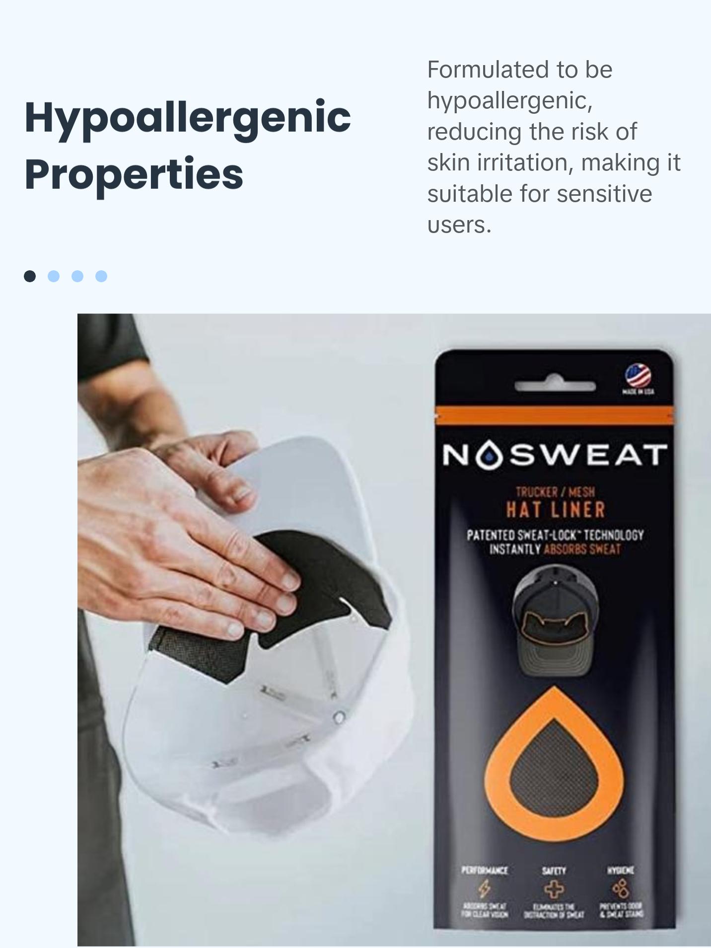 NoSweat Mesh Hat Liner 3-Pack - Patented Sweat-Lock Technology