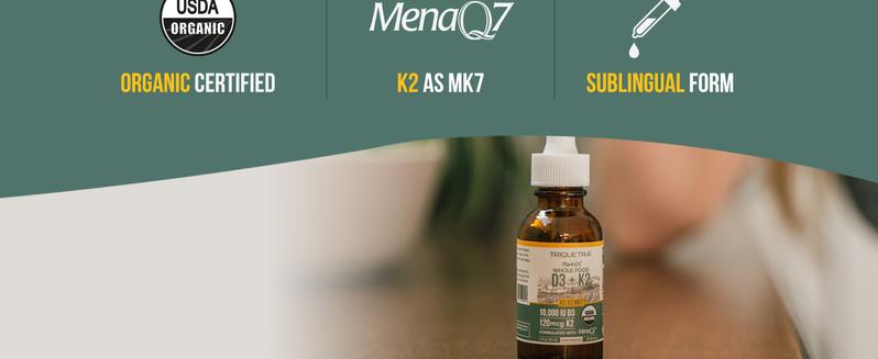 Organic Plant D3 + K2 - 10,000 iu D3 - All-Trans MK7 from MenaQ7 (120 mcg K2) - 100% Organic & Plant-Based Sublingual D3 Drops (Cholecalciferol) Healthcare Vitamin