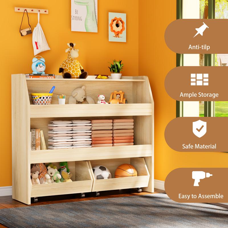 【LIVE】COZPAW 2 Tier/3 Tier Toy Storage Organizer with Movable Drawers, Large Capacity, Modern Design for Kids' Playrooms, Nursery, Kitchen, Bedrooms & Interior Organizing Furniture