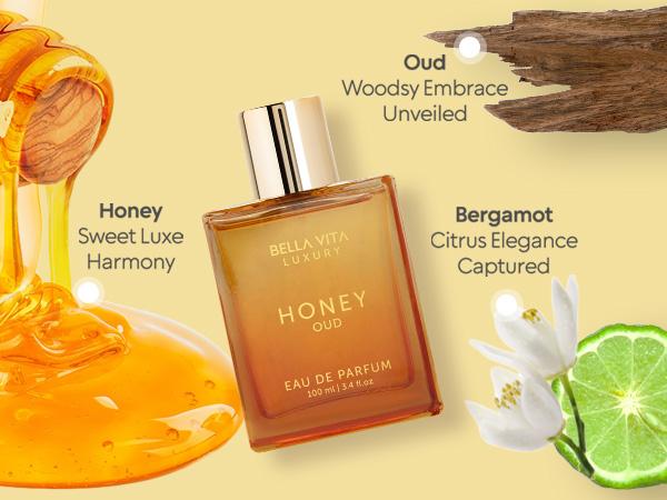 Just Desserts by BellaVita Luxury | 3x100 ml Perfume Set | Honey Oud, Vanilla & Mango | Luxury Unisex Perfume for Men & Women | Long Lasting Eau De Parfum with Patchouli, Vanilla, Bergamot, Fruity, Floral & Woody Notes | Vegan & Cruelty Free Fragrance